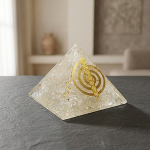 Wholesale AA+ Quality Gemstone Crystal Quartz Orgone <b>Pyramid</b> Handmade Mandala Chakra Design Feng Shui Style Mascot Business Gift - Product Image 1