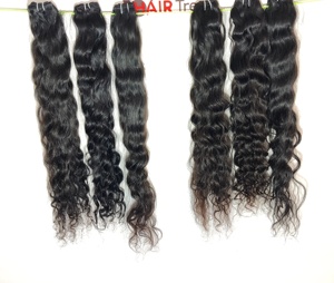 Lots de Cheveux Humains Naturels Noirs à Double Trame, Cheveux Indiens de Temple, Ondulés, Provenant d'un Donneur Unique, Extensions Brutes Vietnamiennes en Gros à Vendre - Product Image 2