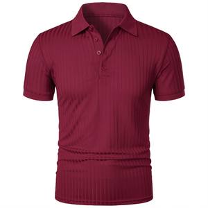 Camiseta deportiva de manga corta para hombre, estilo polo, elástica, ajustada, para correr, fitness, verano. - Product Image 3