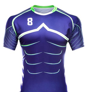 ชุดรักบี้ชายแบบเย็บใหม่ พร้อมโลโก้/สีตามสั่ง ป้องกันรอยยับ ระบายอากาศได้ดี คุณภาพพรีเมียม ราคาขายส่ง - Product Image 4