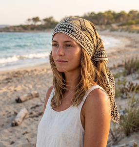 Pañuelo bandana de algodón hecho a mano al por mayor, con estampado floral, para el cabello, pañuelo vaquero, accesorio de moda para el cabello para mujer - Product Image 1