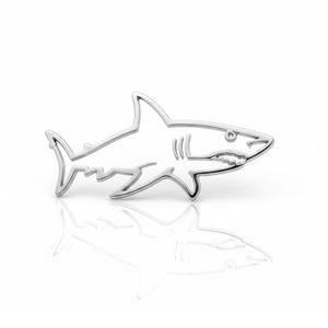 Emblème de voiture requin en métal noir émaillé souple, design classique, thème Océan, plaqué or, découpe sur mesure, cadeaux souvenirs d'affaires - Product Image 6