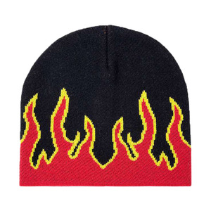 High Quality Acrylic Yarn Custom Design Jacquard Knit Skull Beanie Cap High Quality Beanie Cap - Product Image 1