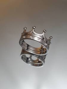 Top Quality 925 Sterling <b>Silver</b> Crown <b>Ring</b> Set King Queen Couple <b>Rings</b> <b>Adjustable</b> Royal Crown Handmade Jewelry Manufacaters - Product Image 2