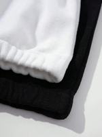 Sweat-shirt polaire unisexe surdimensionné à demi-zip, couleur unie, col montant, manches classiques, décontracté, pour l'hiver