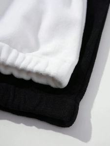 Sweat-shirt polaire unisexe surdimensionné à demi-zip, couleur unie, col montant, manches classiques, décontracté, pour l'hiver - Product Image 4