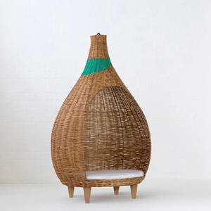 เก้าอี้นั่งสมาธิแบบใหม่ ทำจากหวาย พร้อมพนักพิงหลัง สำหรับอ่านหนังสือ  งานแฮนด์เมด  เก้าอี้สวนธรรมชาติ - Product Image 2