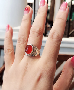 Carnelian Gemstone <b>Ring</b> 925 Silver Handmade <b>Statement</b> <b>Ring</b> For Her Boho Jewelry - Product Image 5