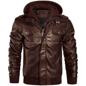 Chaqueta Bomber de Cuero Vacuno para Hombre de Alta Calidad de Fabricante Profesional, Cierre de Cremallera Frontal, Servicio OEM - Product Image 1