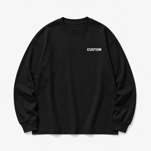 เสื้อยืดแขนยาวผู้ชายไซส์ใหญ่ ผ้าคอตตอน 100% หนานุ่ม ไม่ยับ พิมพ์ลายสกรีน สปอร์ต ลำลอง รับสกรีนโลโก้ - Product Image 1