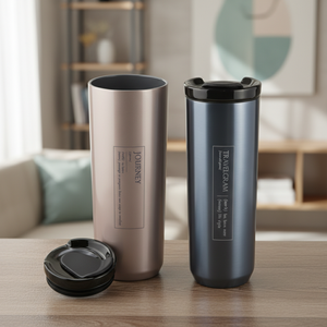 Botella de Vacío de Doble Pared MARU de 24 oz, Botella Portátil de Acero Inoxidable SUS 316 con Revestimiento de Cerámica de Titanio y Tapa de Silicona con Cierre Giratorio - Product Image 1