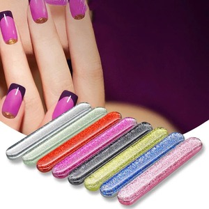 LANGMA Mini Lima de Uñas de Cristal Azul de Lujo, 100 Granos, Doble Cara, Reutilizable, Herramienta para el Cuidado de Uñas, Lima de Pulido con Patrón Recto - Product Image 5