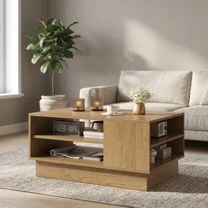 Mesa de Centro Moderna de Madera Ecológica, Mesa Transformable Fácil de Limpiar para Sala de Estar, Muebles para el Hogar - Product Image 1