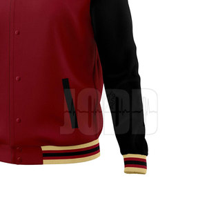 Comfortable <b>Winter</b> Warm Men's Letterman Jacket with Stand Collar and Front Logo High Quality Breathable Windproof Price - Product Image 3