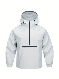 Chaqueta Cortavientos con Protección Solar, Diseño Personalizado OEM, Logotipo Impreso, Impermeable, Color Sólido, Carcasa de Poliéster - Product Image 1