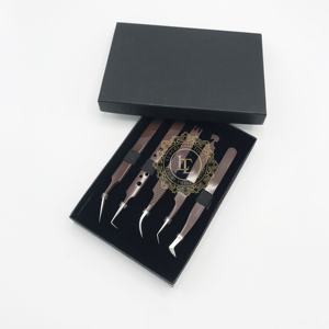 แหนบเคลือบผงสีเงินสีน้ำตาลเข้มพร้อมกล่องใส่บัตรแหนบสแตนเลสแบบยั่งยืนฉลากแบบกำหนดเองคุณภาพระดับพรีเมียม - Product Image 2