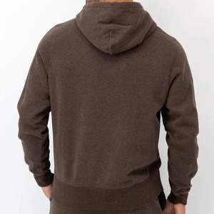 Sweat-shirt à capuche en polaire pour homme, 100 % polyester, couleur unie, coupe classique, décontracté, avec poche, pour l'hiver, anti-boulochage - Product Image 2