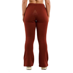 กางเกงวอร์มทรงขาบานสำหรับผู้หญิง คุณภาพหรูหรา ใส่ได้ในฤดูหนาว มีเชือกผูกเอว ดีไซน์ทันสมัย ผ้าฝ้าย 100% มีกระเป๋าข้าง - Product Image 5