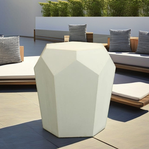 Mesa de Centro Moderna para Exteriores de Hormigón GFRC, Mesa de Centro Ligera de Fibrocemento para Patio y Jardín, Muebles Comerciales para Hoteles - Product Image 1
