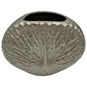 Jarrón de Metal Hecho a Mano con Diseño Rústico, Patrón de Hojas, Forma Circular Decorativa, Jarrón para Flores, Ideas de Decoración para Sala de Estar y Hogar - Product Image 1