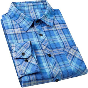 Chemise en flanelle épaisse pour homme, à carreaux, manches longues, chaude, décontractée, boutonnée, durable, pour l'extérieur, tendance - Product Image 1