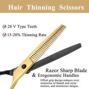Comfortable Moveable Thumb <b>Ring</b> Hair Salon Scissors New Model Sharp Beauty Haircut Tool With Stainless Steel Handle Scissors - Product Image 2