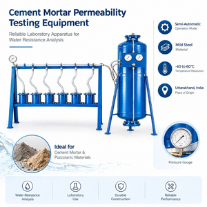 Equipo de Prueba de Permeabilidad de Mortero de Cemento de Acero Suave |   Aparato de Laboratorio para Análisis de Resistencia al Agua con Material Pozolánico - Product Image 5