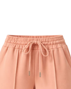 Peach Wide Leg Pants Women Casual High Waist <b>Drawstring</b> <b>Trousers</b> Loose Fit Straight Pants Comfortable Lounge Wear Fashion - Product Image 4