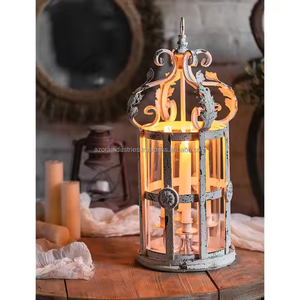Vintage Church Wedding Stick Home Decorative Candlestick Metallic Iron Hollow Out Candle for Holiday - Product Image 5
