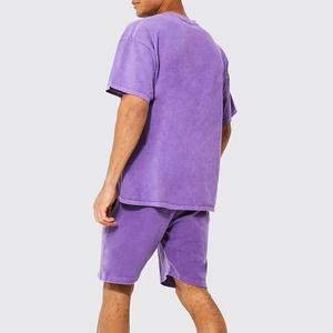 Ensemble polo et short décontracté pour homme en tissu éponge avec logo personnalisé, séchage rapide - Product Image 5