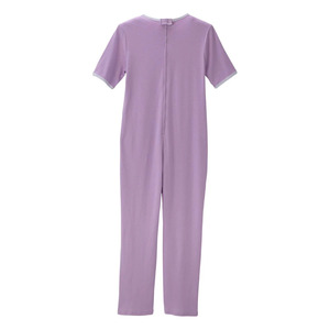 Women Black Floral Print Jumpsuit With Three Quarter Sleeves And Drawstring Waist Hospital <b>Uniform</b> <b>Scrub</b> Top With Full Back Zip - Product Image 3