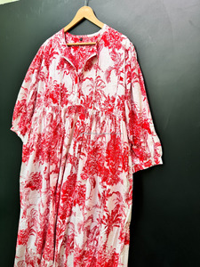 เดรสมิดิพิมพ์ลายคอตตอนแท้มาใหม่สำหรับผู้หญิงเหมาะสำหรับบรันช์และการออกไปข้างนอกในฤดูร้อน - Product Image 4