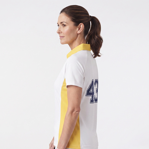 เสื้อกอล์ฟพรีเมียมสำหรับผู้หญิง เสื้อกอล์ฟมืออาชีพสำหรับผู้หญิง แห้งเร็ว สปอร์ต โลโก้สั่งทำได้ เสื้อโปโลกอล์ฟผู้หญิง - Product Image 3