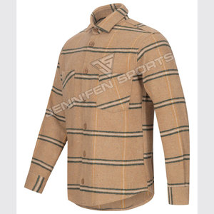 Camisas de Vestir de Franela a Cuadros para Hombre, Talla Grande, 100% Lana, Manga Larga, con Logotipo Personalizado 2026, Formales, de Oficina, Casuales - Product Image 2