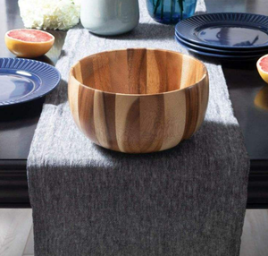 Bol à salade en bois d'acacia jetable grand format, populaire et à prix réduit, idéal pour la cuisine domestique - Product Image 4