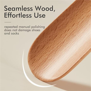 Ensemble de couverts à chaussures artisanaux en bois massif, aide à l'enfilage des chaussures avec sangles de suspension en cuir - Product Image 4