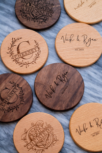 AG Elements Juego de Posavasos de Madera Natural de 4 Pulgadas, Diseño Zen Asiático Hecho a Mano, Ecológico, Reutilizable, 10 mm de Grosor, Resistente al Calor - Product Image 2