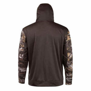 Sweat à capuche unisexe personnalisé coupe classique doublé polaire hiver écologique séchage rapide respirant imprimé en relief polyester/coton - Product Image 6