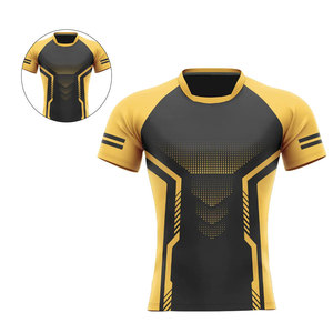 Custom Unisex Sublimated Rugby Jersey Short Sleeve Fitted Moisture Wicking Breathable Quick Dry Polyester All Seasons Sport - Product Image 3