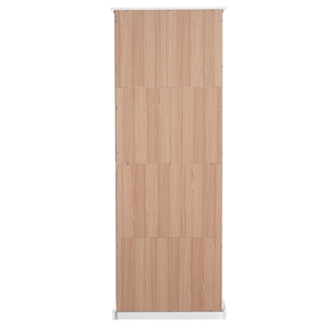 Moderna Torre Portabiancheria Autoportante con Ante in Vetro Temperato e Ripiani Regolabili per Stoccaggio in Magazzino - Product Image 6