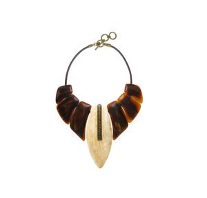 Genuine Buffalo Horn Pendant Necklace Eco-Friendly Top Quality Natural Buffalo Ox Horn Necklaces for Women <b>Honey</b> Color Chain - Product Image 6