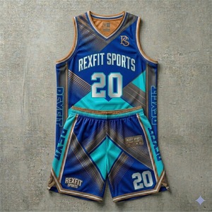 REXFIT SPORTS Fournisseur d'uniformes de football personnalisés pour la salle de sport, vêtements de sport, ensemble maillot sans manches et short, vêtements d'entraînement athlétique - Product Image 2