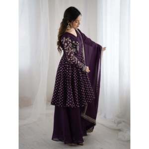 Women's Party Wear Embroidered Sequence Work <b>Suit</b> Set Elegant Fashion Accessory - Product Image 4