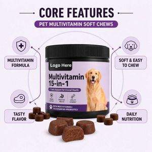 Probióticos y Masticables Multivitamínicos para Perros OEM, Marca Privada, Soporte Inmunológico, Salud Digestiva, Suplemento Vitamínico, Masticables Blandos para Mascotas - Product Image 3