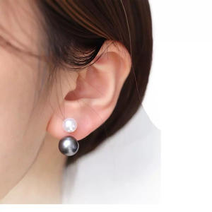 Exquisitos Pendientes de Perlas Naturales Akoya de Agua Salada de 7-8 mm, Estilo Chino Nuevo, Calabaza de Tesoro, Pequeños, Muy Buscados - Product Image 4