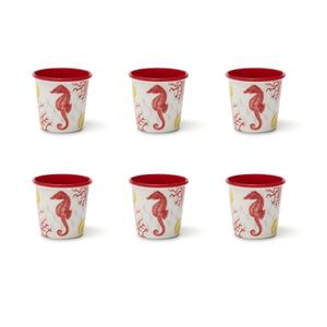 Tasses à café Excelsa en porcelaine corail 9 cl multicolores, lot de 6 - Product Image 3