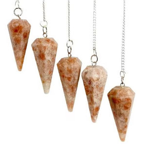 Péndulo de Cristal de Piedra del Sol Naranja Facetado de Alta Calidad, Pulido, para Sanación, Radiestesia, Coleccionables de Arte, Estilo Feng Shui - Product Image 1