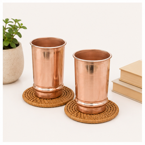 Factory Supply Pure <b>Copper</b> Glass Set of 2 Drinking & Water Storage Handmade Pure <b>Copper</b> Detox Drinkware for Home & Gifting - Product Image 4
