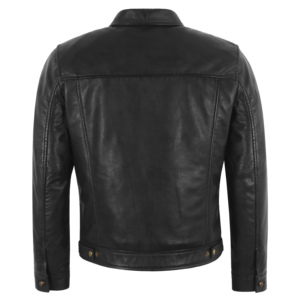 Custom 100% Genuine Napa <b>Leather</b> Dave Bautista Inspired <b>Leather</b> <b>Jacket</b> Mens <b>Retro</b> Shirt Style Soft <b>Leather</b> Trucker <b>Jacket</b> - Product Image 6