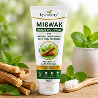 LyonsBarry Dentifrice Herbal Miswak pour un Blanchiment Naturel, Nettoyage Buccal en Profondeur et Soin Anti-Caries Tube de 100g